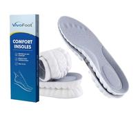 VivoFoot 2 pares de plantillas de espuma viscoelástica, alivio del dolor antifatiga, uso diario, trabajo, deportes, correr, cómodas plantillas para zapatos, almohadillas de suela de nube, relleno de