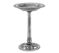 VIVOHOME Baño para Pájaros de Jardín al Aire Libre, Ligero de Poliresina 71cm de Altura Gris