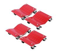 VIVOHOME Carro de Manipulación de Coches 4 Piezas 680kg Capacidad Carga 2720kg en Total para Mover Coches Camiones y Motocicletas Rojo