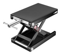 VIVOHOME Elevador Moto Plataforma Elevadora Motocicleta Ancha de Acero Altura Ajustable, Soporte Central Capacidad de 500kg para Coche Taller Garaje Vehículos Negro