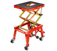 VIVOHOME Gato Hidráulico 160kg Elevación de Motocicletas Jack Mesa de Pie Operado ATV Dirt Bike Tijera Soporte con 4 Ruedas