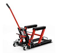 VIVOHOME Gato Hidráulico de Elevación para Motocicleta Capacidad de 680kg Altura Ajustable Elevador de Acero con Ruedas y Asa para Motocicletas Reparar Taller Garaje