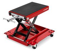 VIVOHOME Moto Elevadora Plataforma Carga 500kg Caballete para Motocicletas Tijera de Acero con Plataforma Rodante y Manivela de Mano