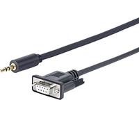 VivoLink - 25m 3.5mm - d-Sub 9 Pin 3.5mm d-Sub 9 Pin Negro - Adaptador para Cable (3.5mm, d-Sub 9 Pin, Macho/Hembra, Oro, Negro)