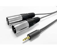 Vivolink 3.5MM Cable to 2 x XLR Male 15m, W127058198 (15m)