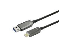 Vivolink Cable de Fibra Óptica USB-A a USB-C de 25m para Salas de Reuniones, Compatible USB 3.0/2.0 y Logitech