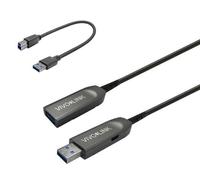 Vivolink Cable Extensor USB 3.0 Macho a Hembra 30m de Fibra Óptica con USB-A a USB-B