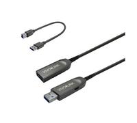 Vivolink Cable USB 3.0 de Fibra Óptica Macho a Hembra 20m USB-A USB-B
