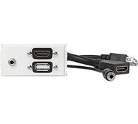 Vivolink - Outlet panel hdmi, usb 2.0, 3,5mm audio, wi221281 (hdmi, usb 2.0, 3,5mm audio for schneider/thorsman cyb, tek, optiline system or surface wall mounting.)