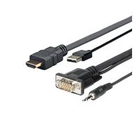 VivoLink Pro Cable HDMI HDMI - VGA - audio - USB HDMI (M) a USB, HD-15, mini estéreo-teléfono 3.5 mm (M) 1 m