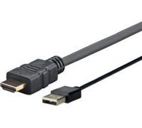 VivoLink - Prohdmiusb2 2m hdmi USB a Negro Adaptador de Cable de vídeo - adaptadores de Cable de vídeo (hdmi, USB a, Masculino, Masculino, Negro)