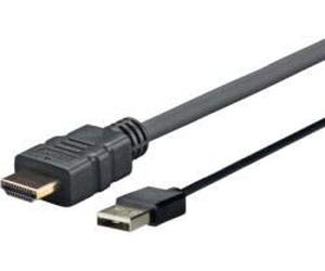 VivoLink - Prohdmiusb2 2m hdmi USB a Negro Adaptador de Cable de vídeo - adaptadores de Cable de vídeo (hdmi, USB a, Masculino, Masculino, Negro)
