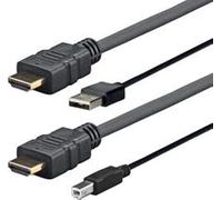 VivoLink PROHDMIUSBAB4 adaptador de cable HDMI+USB-A HDMI+USB-B Negro - Adaptador para cable (HDMI+USB-A, HDMI+USB-B, Macho, 4 m, Negro)