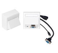 Vivolink wi221192 toma de corriente hdmi + vga + 3.5mm blanco