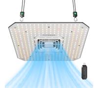 VIVOSUN AeroLight A100SE - Lámpara de cultivo LED de espectro completo de 100 W con ventilador de circulación integrado y controlador GrowHub E25