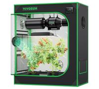 VIVOSUN Armario de Cultivo Interior 75x45x90cm, Indoor Hydroponic Zelt Opaco con Ventana Reflectante Mylar Bandeja Base Estructura Estable Cultivo Interior Invernadero Plantas