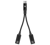 VIVOSUN Divisor USB-C con 1 macho a 2 hembras, divisor 2 en 1 tipo C, adaptador de cadena margarita para controlador GrowHub E42A