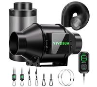 VIVOSUN Extractor de Aire 100mm 331m³/h AeroZesh G4 | Ventilador Extractor con Filtro de Carbón, Conducto 240cm y Controlador E12 para Sistema de Ventilación en Grow Tents