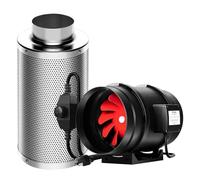 VIVOSUN Extractor de aire 200mm 1231 m³/h con filtro de carbón activo para control de olores kit de ventilación para Grow Tent cultivo interior hidroponía