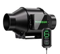 VIVOSUN Extractor de Aire y Ventilador de Conducto 100mm 331m³/h AeroZesh G4 EC PWM Programable con Regulador E12 para Extracción y Ventilación en Grow Tents, Hidroponía y Cultivo de Plantas Interior