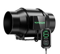 VIVOSUN Extractor de Aire y Ventilador de Conducto 150mm 660m³/h AeroZesh G6 EC PWM Programable con Regulador E12 para Extracción y Ventilación en Grow Tents, Hidroponía y Cultivo de Plantas Interior