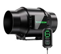 VIVOSUN Extractor de Aire y Ventilador de Conducto 150mm 660m³/h AeroZesh G6 EC PWM Programable con Regulador E12 para Extracción y Ventilación en Grow Tents, Hidroponía y Cultivo de Plantas Interior