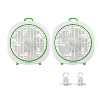 VIVOSUN Pack de 2 Ventiladores de Pinza Oscilantes AeroWave D4 10cm para Cultivo, 3 Velocidades, Flujo de Aire Fuerte y Silencioso, Ángulo Ajustable, Blanco