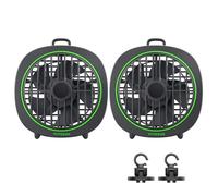 VIVOSUN Pack de 2 Ventiladores de Pinza Oscilantes AeroWave D4 10cm para Cultivo, 3 Velocidades, Flujo de Aire Fuerte y Silencioso, Ángulo Ajustable, Color Negro