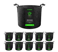 VIVOSUN Paquete de 20 bolsas de tela no tejida gruesa de 1 galones con asas