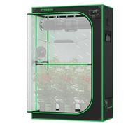 VIVOSUN Pro Grow Tent 120x60x180 cm, Tienda de Cultivo Interior con Tubos Metálicos 22mm, Tela Oxford Resistente, Mylar Reflectante, Barras de Colgado Extra y Kit CFM, Compatible AeroLight A200SE