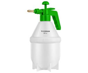 VIVOSUN Pulverizador a Presión Rociador De Bomba Manual De 1,5L con Boquilla De Latón Ajustable, para Riego, Cuidado De Plantas, Flores, Control De Malezas Y Tareas De Limpieza, Verde