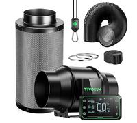 VIVOSUN Smart Air Filtration PRO G6 Kit de 6", Ventilador de Conducto AeroZesh T6 con GrowHub E42A, WiFi, Filtro de Carbón y Conductos, Refrigeración y Ventilación para Tienda de Cultivo, Hidroponía