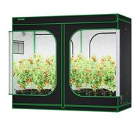 VIVOSUN Tienda de Cultivo Interior 240x120x200 cm, Grow Tent Hidropónico Opaco con Mylar Reflectante, Ventana de Observación, Bandeja de Suelo y Estructura Metálica Estable, Invernadero para