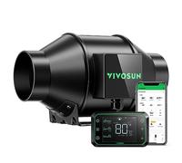 VIVOSUN Ventilador de Conducto 100mm Extractor de Aire 331m³/h AeroZesh G4 | Ventilador Extractor de Aire EC con Controlador WiFi GrowHub E42A para Grow Tents, Hidroponía, Calefacción y Refrigeración