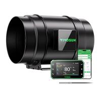 VIVOSUN Ventilador de Conducto 200mm AeroZesh T8 Extracción 1232m³/h, Ventilador PWM Cámara Cultivo con Controlador GrowHub E42A+, Conexión APP Funcionamiento Silencioso Tiendas Cultivo e Invernaderos