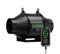 VIVOSUN Ventilador de Conducto AeroZesh T4 100 mm 357 m³/h Ventilador de Extracción con Regulador de Velocidad E12, Control PWM, Programable para Tiendas de Cultivo y Ventilación Interior