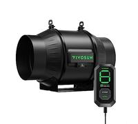 VIVOSUN Ventilador de Conducto AeroZesh T6 150mm 660 m³/h Ventilador de Extracción con Regulador de Velocidad E12, Control PWM, Programable para Tiendas de Cultivo y Ventilación Interior