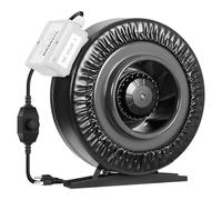 VIVOSUN Ventilador Extractor de Conducto 150mm, 748 m³/h con Control de Velocidad Variable, Inline Fan para Tienda de Cultivo, Ventilación de Plantas, Invernadero Interior y Jardín, Modelo Z6 Negro