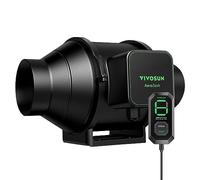 VIVOSUN Ventilador Inline de Conducto 100mm 353 m³/h con Regulador E12 y EC PWM Programable AeroZesh S4, Extractor de Aire para Tienda de Cultivo