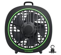 VIVOSUN Ventiladores de Pinza Oscilantes AeroWave D4 10cm para Cultivo, 3 Velocidades, Flujo de Aire Fuerte y Silencioso, Ángulo Ajustable, Color Negro