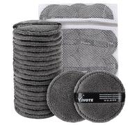 VIVOTE Almohadillas de microfibra lavables de microfibra, reutilizables, 20 unidades, almohadillas desmaquillantes suaves y sostenibles, para la limpieza facial y el cuidado de la piel, con bolsa de