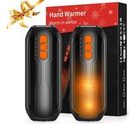 VIWAVE 2 Piezas Calentador de Manos Recargable,Calienta Manos de Bolsillo Reutilizables con LED,Calentador Electrico USB y 5 Ajustes de Temperatura,Portátil Calientamanos Regalos Mujer Hombre