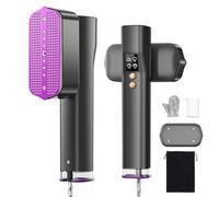 VIWAVE Plancha Vertical Vapor 1200 W, Voltaje Dual 100-240 V, Calentamiento Rápido 15 s, Plancha Ropa 2 en 1, 4 Modos, Pantalla LED, Ferro Vapor Vertical Portátil para Viajes de Negocios y Hogar