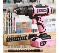 VIWKO Taladro Atornillador Batería 20V, Atornillador Electrico con 85 Accesorios, Taladro Batería 42 N.m Máx, 25+1 Destornillador Electrico, 2000 mAh, 10 mm Portabrocas, Luz LED, para DIY