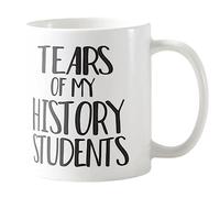 Vixar Tears of My History Students - Taza para profesor de historia de 325 ml, suministros divertidos de enseñanza de historia para el escritorio del profesor, taza de café, broma, regalo