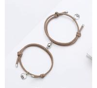VIXDA 1 par de Pulseras magnéticas para Amantes, Pulseras para Parejas, Mujeres, Hombres, mar, montaña, Juramento, Regalo del Día de San Valentín, Regalo de joyería Hecho a Mano