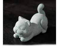 VIXDA 1 Pieza Lindo y Divertido Gato té Mascota Animal decoración salón de té Mesa de té Ceremonia del té Arte del té pequeña decoración