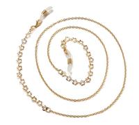 VIXDA 1 Unidad Cadenas para Gafas de Sol para Mujer, con Perlas acrílicas y Cristales, cordón de Cristal