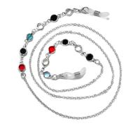 VIXDA 1 Unidad Cadenas para Gafas de Sol para Mujer, con Perlas acrílicas y Cristales, cordón de Cristal