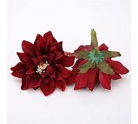 VIXDA 10/20 Piezas Cabezas de Flores de Dalia Flores Artificiales para decoración del hogar Flores de otoño Corona de Fiesta de Boda artesanías de Dalia de Seda Flores Falsas